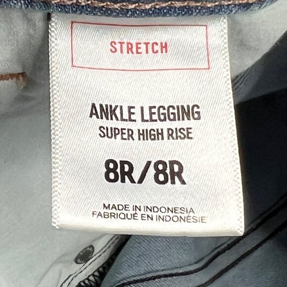 EXPRESS 8 Ankle Legging Super High Rise Embellished Jeans Studded - Picture 9 of 10